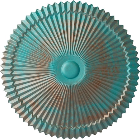 Shakuras Ceiling Medallion (Fits Canopies Up To 5), Hand-Painted Copper Green Patina, 24OD X 3P